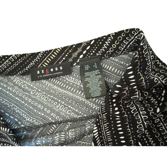 Liz Claiborne Axcess Skirt Womens Small A-line Flare Knee Length Floral Pull On - Picture 2 of 4